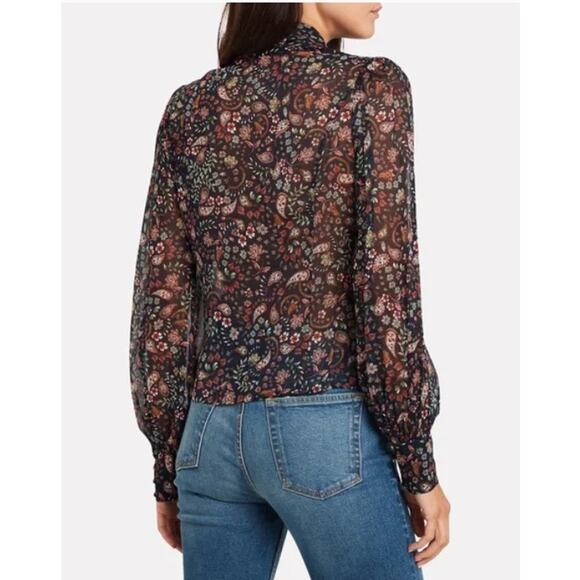 NICHOLAS Tops - Nicholas Floral Silk High Neck Blouse Size 2